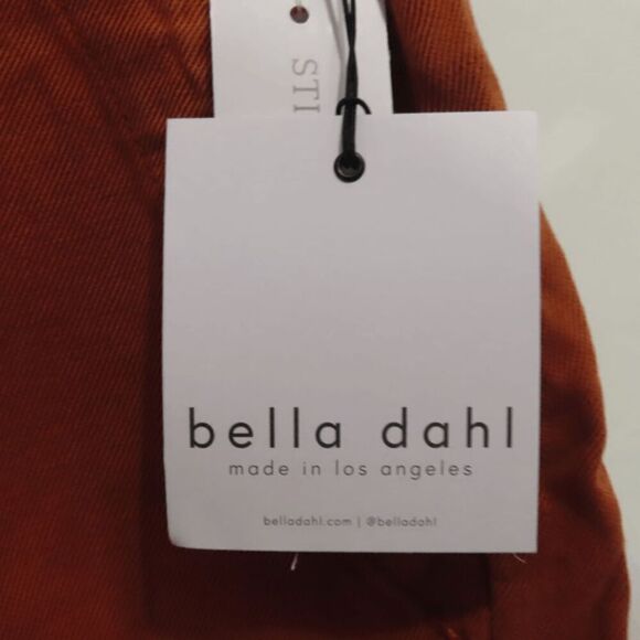 Bella Dahl Burn Orange Sedona Rolled Cuff Linen Utility Short 32 (14) - Picture 3 of 7